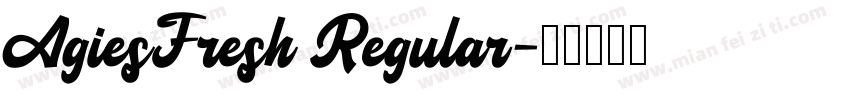 AgiesFresh Regular字体转换